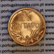 X centavos 1945 Bronze Republica Portuguesa, 10 centavos 1945 bronze, (Bela), World Coins Portugal KM 583