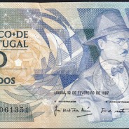 100 Escudos 1987 Fernando Pessoa 12/02/1987, 100$00 Cem Escudos 12/02/1987 Chapa:9 Banco de Portugal, (C), Pick 179b
