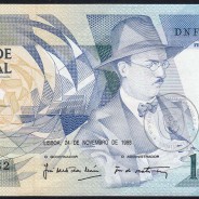 100 Escudos 1988 Fernando Pessoa 24/11/1988, 100$00 Cem Escudos 24/11/1988 Chapa:9 Banco de Portugal, (PC), Pick 179f