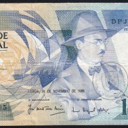 100 Escudos 1988 Fernando Pessoa 24/11/1988, 100$00 Cem Escudos 24/11/1988 Chapa:9 Banco de Portugal, (C), Pick 179f