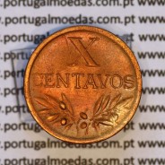 Portugal, bronze coin of 10 centavos 1946 Portuguese Republic, X centavos 1946 Bronze (UNC), World Coins Portugal KM 583