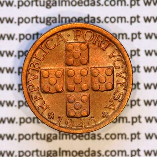 Portugal, bronze coin of 10 centavos 1946 Portuguese Republic, X centavos 1946 Bronze (UNC), World Coins Portugal KM 583