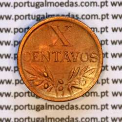X centavos 1946 Bronze Republica Portuguesa, 10 centavos 1946 bronze, (Bela), World Coins Portugal KM 583