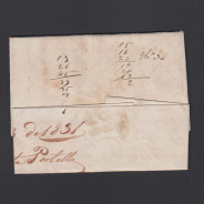 Carta Pré-Filatélica circulada de Celorico "SELORICO" para Lisboa datada de 23-11-1831