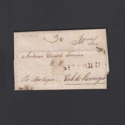 Carta Pré-Filatélica circulada de Celorico "SELORICO" para Vale de Remígio datada de 21-12-1837