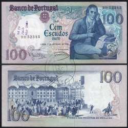 100 Escudos 1980 Bocage 02/09/1980, 100$00 Cem Escudos 02/09/1980 Chapa:8 Banco de Portugal, (PC escrita), Pick 178a