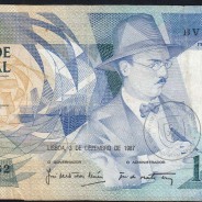 100 Escudos Fernando Pessoa 03.12.1987, One Hundred Escudos 3 december 1987 Plate 9 - Bank of Portugal, (C), Pick 179d