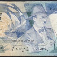 100 Escudos 1988 Fernando Pessoa 26/05/1988, 100$00 Cem Escudos 26/05/1988 Chapa:9 Banco de Portugal, (C), Pick 179e