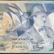 100 Escudos Fernando Pessoa 26.05.1988, One Hundred Escudos 26 May 1988 Plate 9 - Bank of Portugal, (C), Pick 179e