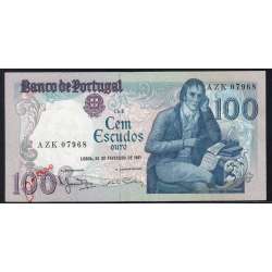 100 Escudos 1981 Bocage 24/02/1981, 100$00 Cem Escudos 24/02/1981 Chapa:8 Banco de Portugal, (C c/rasgo), Pick 178b