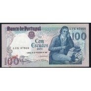 100 Escudos Bocage 24.02.1981, One Hundred Escudos 24 February 1981 Plate 8 - Bank of Portugal, (C w/rip), Pick 178b