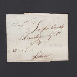 Carta Pré-Filatélica circulada de Celorico "SELORICO" para Lisboa datada de 30-07-1838