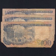 Lote 3 assinaturas 100 Escudos Camilo Castelo Branco 20/09/1978, 100$00 Cem Escudos Chapa:7 Banco de Portugal, (MC), Pick 169