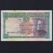 Nota de 100 Escudos 1950 Pedro Nunes, 100$00 24/10/1950 Chapa: 6 - Banco de Portugal (Circulada)