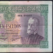Nota de 100 Escudos 1950 Pedro Nunes, 100$00 24/10/1950 Chapa: 6 - Banco de Portugal (Circulada)