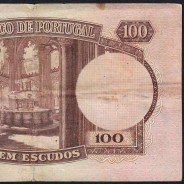 Nota de 100 Escudos 1950 Pedro Nunes, 100$00 24/10/1950 Chapa: 6 - Banco de Portugal (Circulada)