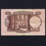 Nota de 100 Escudos 1950 Pedro Nunes, 100$00 24/10/1950 Chapa: 6 - Banco de Portugal (Circulada)