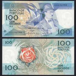100 Escudos 1986 Fernando Pessoa 16/10/1986, 100$00 Cem Escudos 16/10/1986 Chapa:9 Banco de Portugal, (QNC), Pick 179a