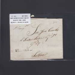 Carta Pré-Filatélica circulada de Celorico "SELORICO" para Lisboa datada de 30-07-1838