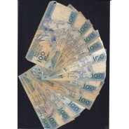 Lot w/ 12 banknotes of 100 Escudos Fernando Pessoa, 100$00 One Hundred Escudos Plate: 9 Banco de Portugal, (MC), Pick 179