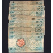Lote c/ 11 notas de 100 Escudos Fernando Pessoa, 100$00 Cem Escudos Chapa:9 Banco de Portugal, (MC), Pick 179