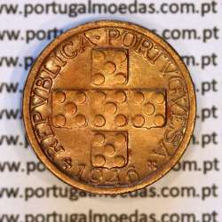 Portugal, bronze coin of 10 centavos 1946 Portuguese Republic, X centavos 1946 Bronze (UNC), World Coins Portugal KM 583