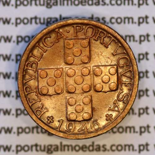 Portugal, bronze coin of 10 centavos 1946 Portuguese Republic, X centavos 1946 Bronze (UNC), World Coins Portugal KM 583