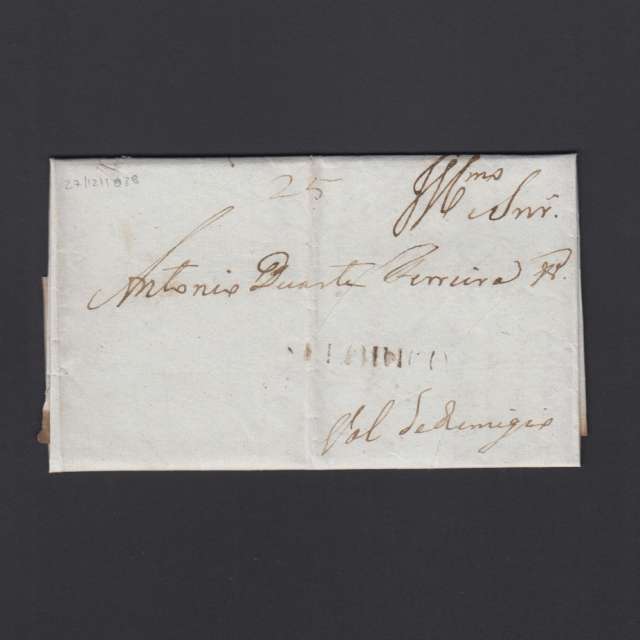 Carta Pré-Filatélica circulada de Celorico "SELORICO" para Vale de Remígio datada de 27-12-1838