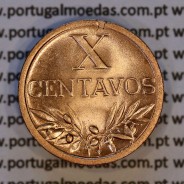 Portugal, bronze coin of 10 centavos 1947 Portuguese Republic, X centavos 1947 Bronze, (UNC), World Coins Portugal KM 583