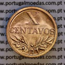 Portugal, bronze coin of 10 centavos 1947 Portuguese Republic, X centavos 1947 Bronze, (UNC), World Coins Portugal KM 583