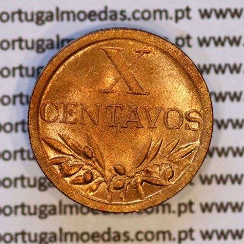 X centavos 1948 Bronze Republica Portuguesa, 10 centavos 1948 bronze, (Soberba), World Coins Portugal KM 583