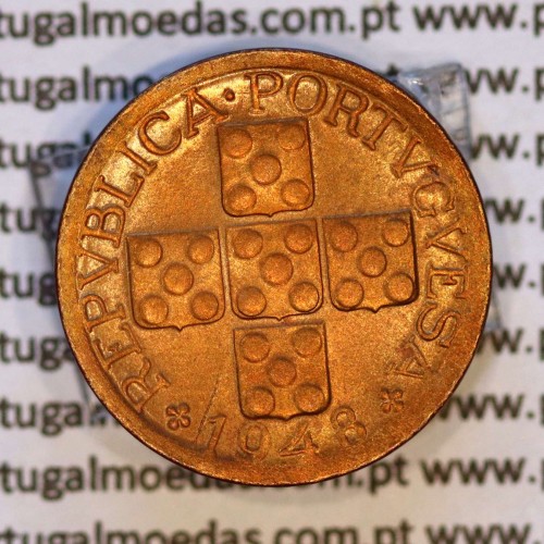 X centavos 1948 Bronze Republica Portuguesa, 10 centavos 1948 bronze, (Soberba), World Coins Portugal KM 583