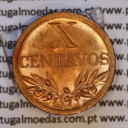 X centavos 1948 Bronze Republica Portuguesa, 10 centavos 1948 bronze, (Soberba), World Coins Portugal KM 583
