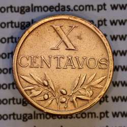 X centavos 1948 Bronze Republica Portuguesa, 10 centavos 1948 bronze, (Bela -), World Coins Portugal KM 583