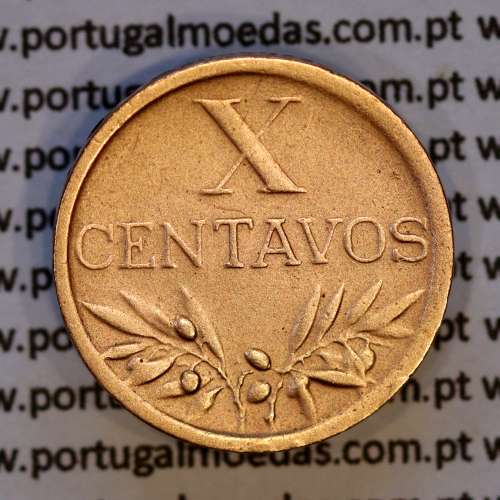 X centavos 1948 Bronze Republica Portuguesa, 10 centavos 1948 bronze, (MBC+/Bela -), World Coins Portugal KM 583