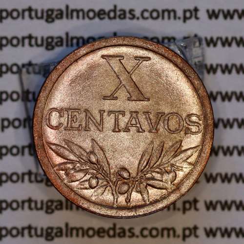 X centavos 1950 Bronze Republica Portuguesa, 10 centavos 1950 bronze, (Soberba), World Coins Portugal KM 583