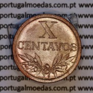 Portugal, bronze coin of 10 centavos 1950 Portuguese Republic, X centavos 1950 Bronze, (UNC), World Coins Portugal KM 583