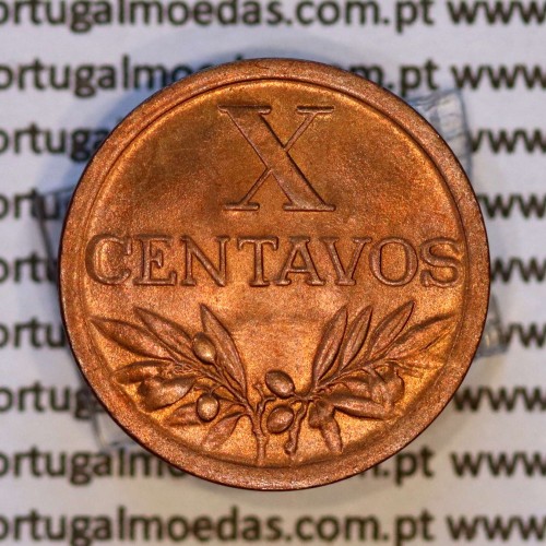 X centavos 1950 Bronze Republica Portuguesa, 10 centavos 1950 bronze, (Soberba), World Coins Portugal KM 583
