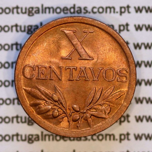 X centavos 1950 Bronze Republica Portuguesa, 10 centavos 1950 bronze, (Soberba), World Coins Portugal KM 583