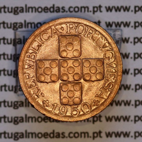 X centavos 1950 Bronze Republica Portuguesa, 10 centavos 1950 bronze, (Bela/Soberba), World Coins Portugal KM 583