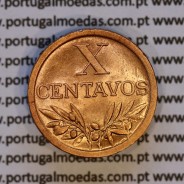 X centavos 1950 Bronze Republica Portuguesa, 10 centavos 1950 bronze, (Bela/Soberba), World Coins Portugal KM 583