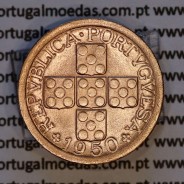 X centavos 1950 Bronze Republica Portuguesa, 10 centavos 1950 bronze, (Bela/Soberba), World Coins Portugal KM 583