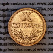 Portugal, bronze coin of 10 centavos 1950 Portuguese Republic, X centavos 1950 Bronze, (EF/AU), World Coins Portugal KM 583