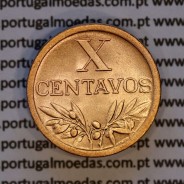 Portugal, bronze coin of 10 centavos 1950 Portuguese Republic, X centavos 1950 Bronze, (EF/AU), World Coins Portugal KM 583