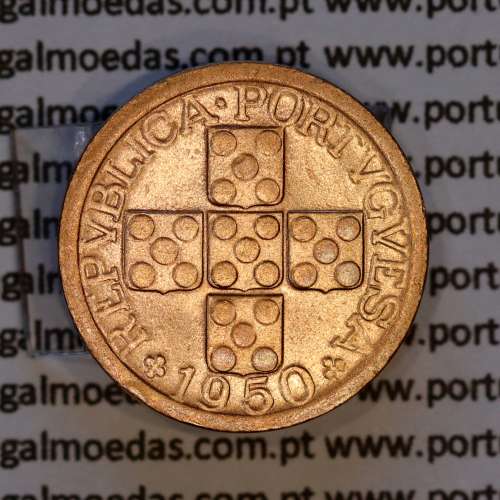 Portugal, bronze coin of 10 centavos 1950 Portuguese Republic, X centavos 1950 Bronze, (EF/AU), World Coins Portugal KM 583 Portugal, bronze coin of 10 centavos 1950 Portuguese Republic, X centavos 1950 Bronze, (EF/AU), World Coins Portugal KM 583