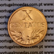 X centavos 1950 Bronze Republica Portuguesa, 10 centavos 1950 bronze, (Bela), World Coins Portugal KM 583