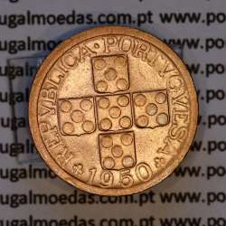Portugal, bronze coin of 10 centavos 1950 Portuguese Republic, X centavos 1950 Bronze, (EF/AU), World Coins Portugal KM 583 Portugal, bronze coin of 10 centavos 1950 Portuguese Republic, X centavos 1950 Bronze, (EF/AU), World Coins Portugal KM 583
