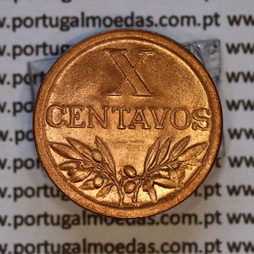 X centavos 1951 Bronze Republica Portuguesa, 10 centavos 1951 bronze, (Soberba), World Coins Portugal KM 583