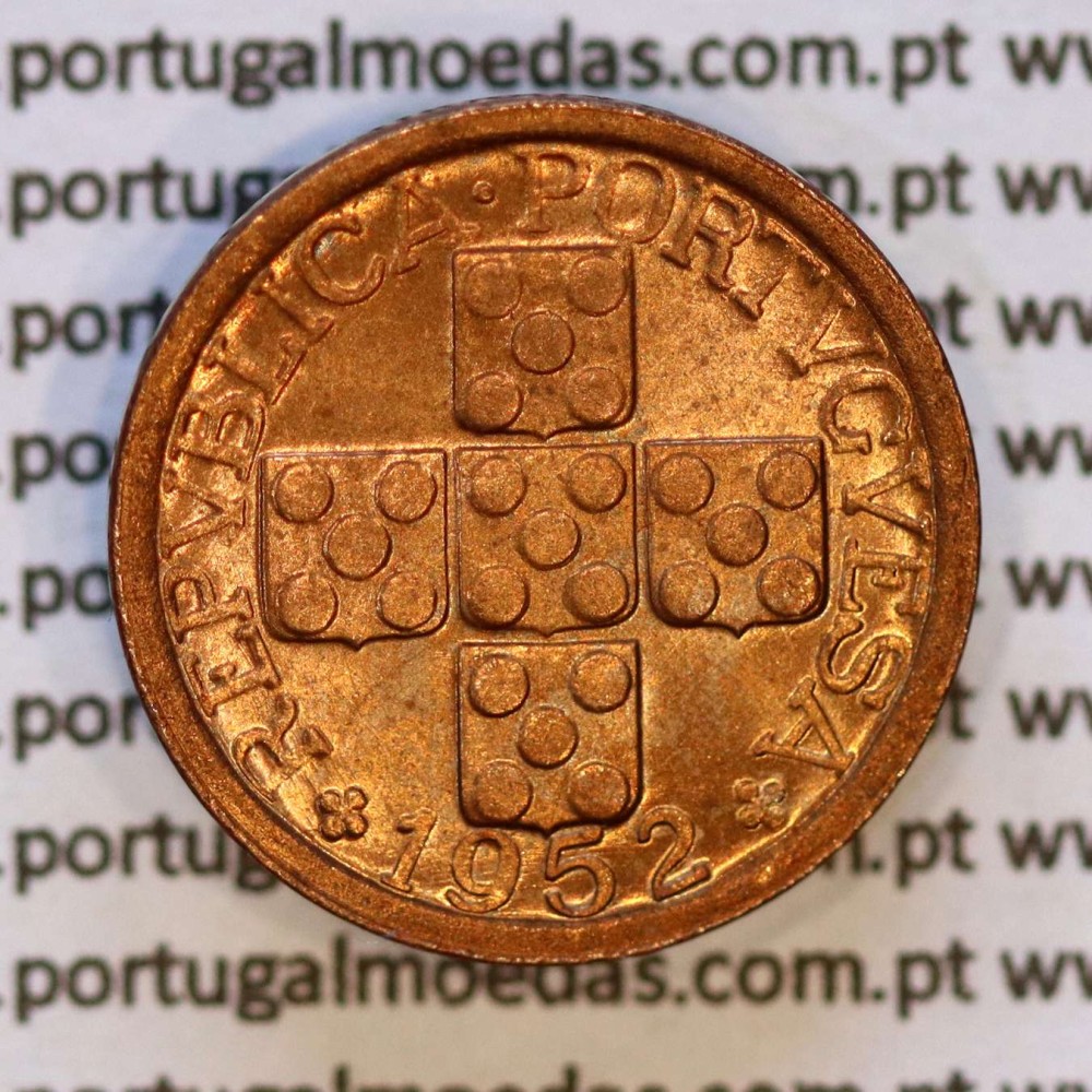X centavos 1952 Bronze Republica Portuguesa, 10 centavos 1952 bronze, (Soberba), World Coins Portugal KM 583