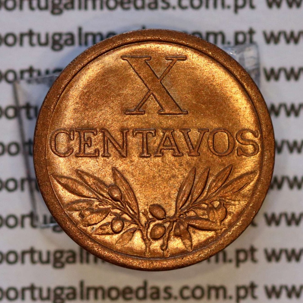 X centavos 1952 Bronze Republica Portuguesa, 10 centavos 1952 bronze, (Soberba), World Coins Portugal KM 583